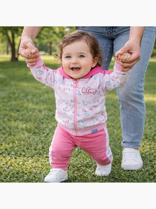 Lee Cooper - Ensemble veste capuche et pantalon jogging bébé fille - Kiabi