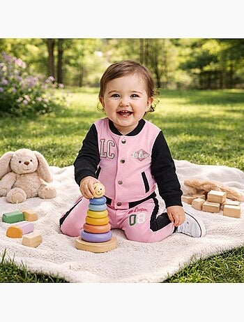 Lee Cooper - Ensemble Veste et pantalon de Jogging bébé fille .