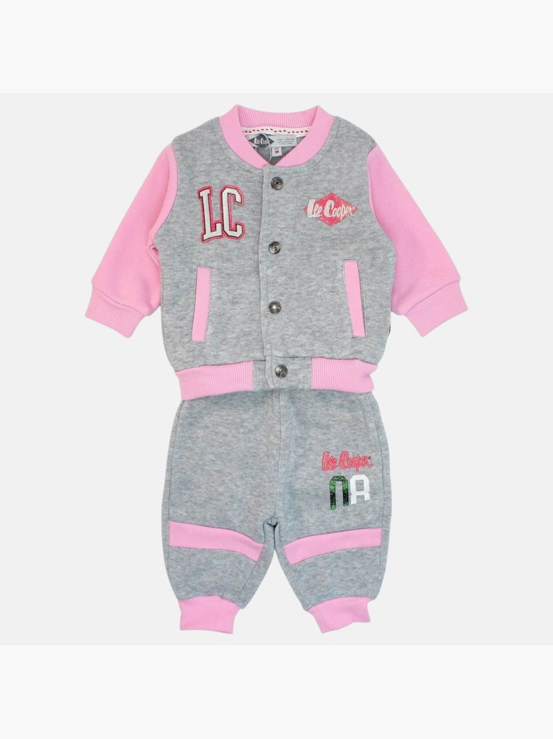 Lee Cooper - Ensemble Veste et pantalon de Jogging bébé fille Gris - Kiabi