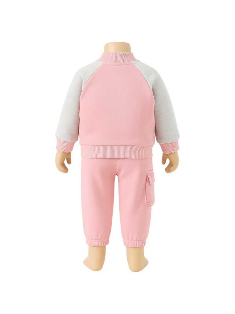 Lee Cooper - Ensemble Veste et pantalon de Jogging bébé fille Rose - Kiabi