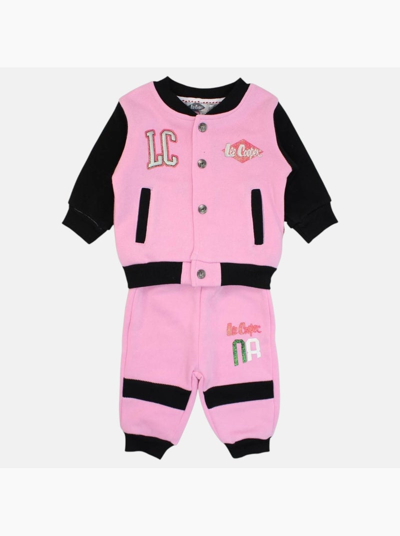 Lee Cooper - Ensemble veste et pantalon jogging bébé fille Rose - Kiabi