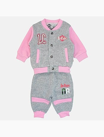 Lee cooper - ensemble veste teddy boutonnée et pantalon de jogging