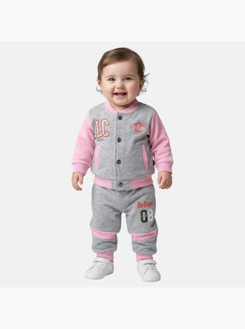 Lee cooper - ensemble veste teddy boutonnée et pantalon de jogging - Kiabi