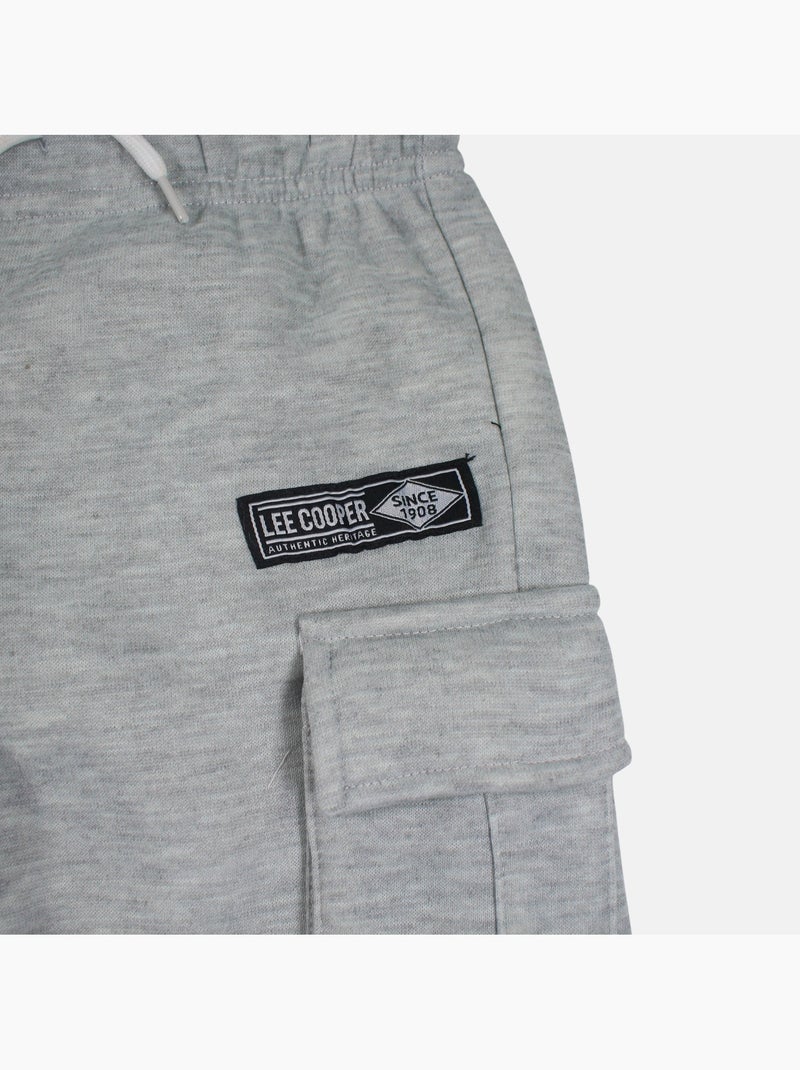 Lee cooper - ensemble veste zippée à capuche et pantalon de jogging cargo, poche kangourou Gris - Kiabi