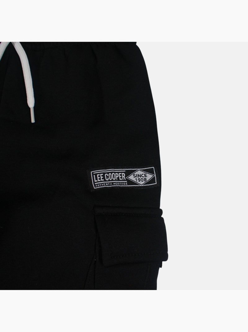 Lee cooper - ensemble veste zippée à capuche et pantalon de jogging cargo, poche kangourou Noir - Kiabi