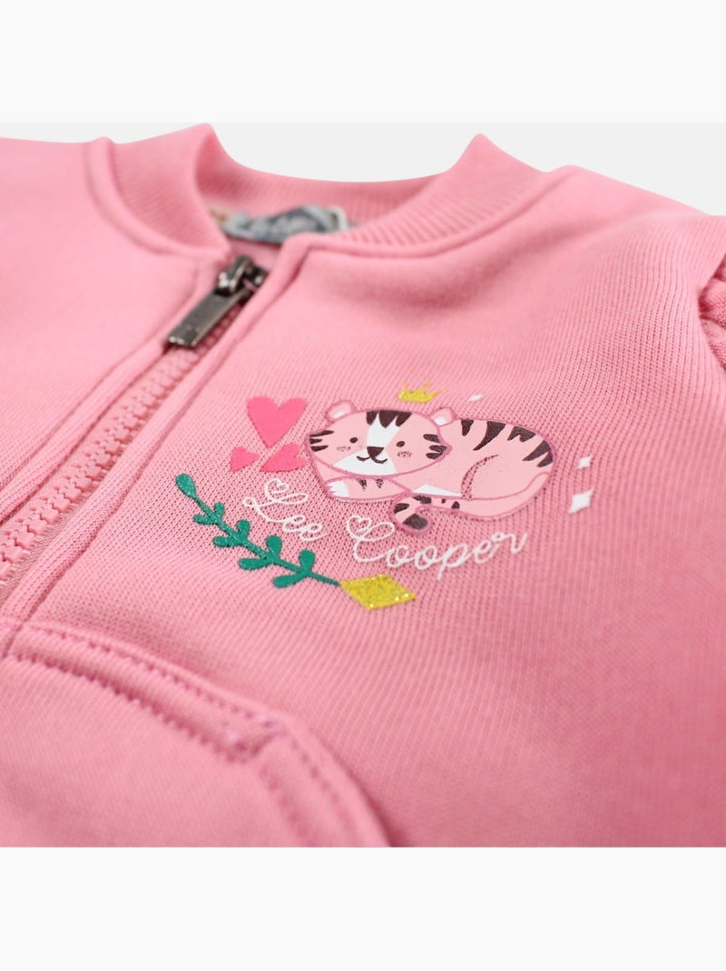 Lee cooper - ensemble veste zippée col montant et pantalon de jogging Rose - Kiabi