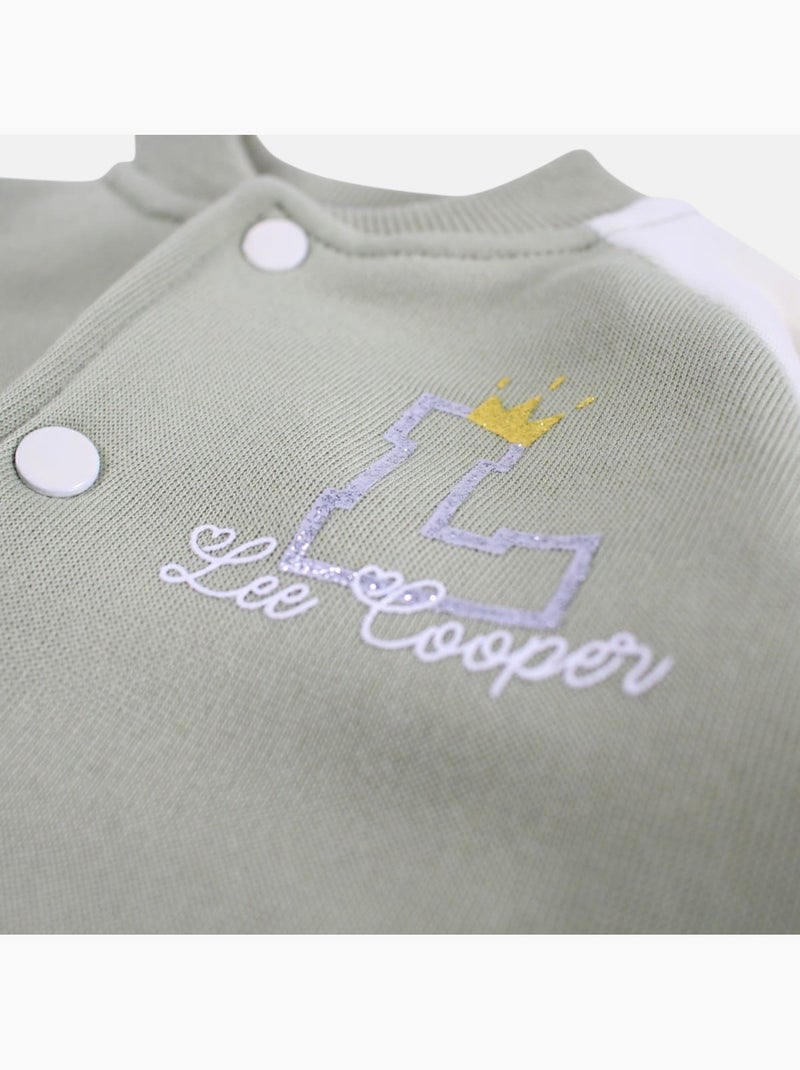 Lee cooper - ensemble veste zippée col montant et pantalon de jogging Vert - Kiabi