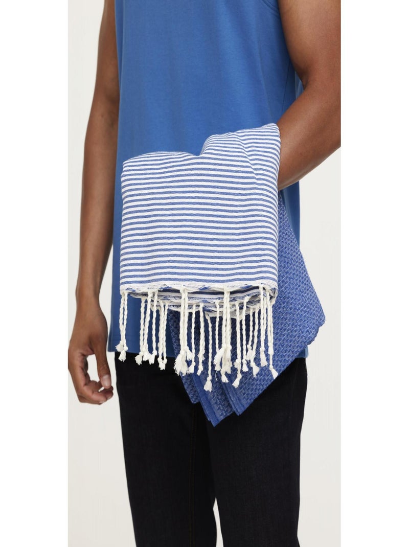 Lee Cooper - Fouta coton  ITTA Bleu - Kiabi
