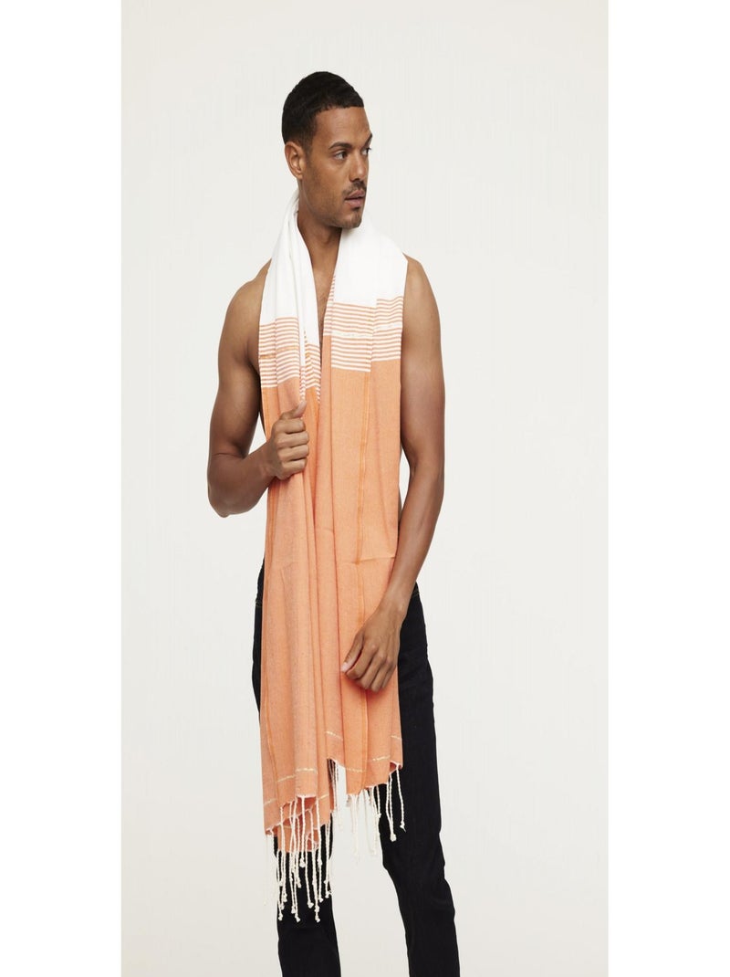 Lee Cooper - Fouta coton  ITTA Rouge vermillon - Kiabi