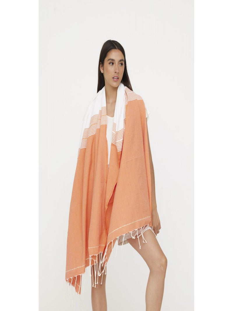 Lee Cooper - Fouta coton  ITTA Rouge vermillon - Kiabi