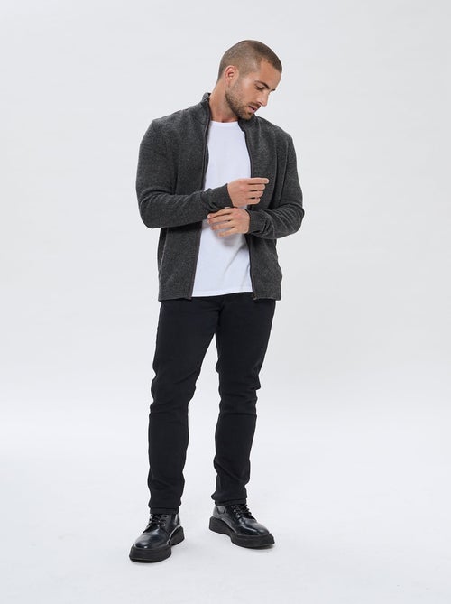 Lee Cooper - Gilet Carlos Anthracite chiné - Kiabi