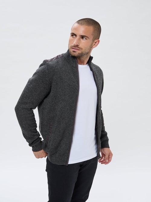 Lee Cooper - Gilet Carlos Anthracite chiné - Kiabi