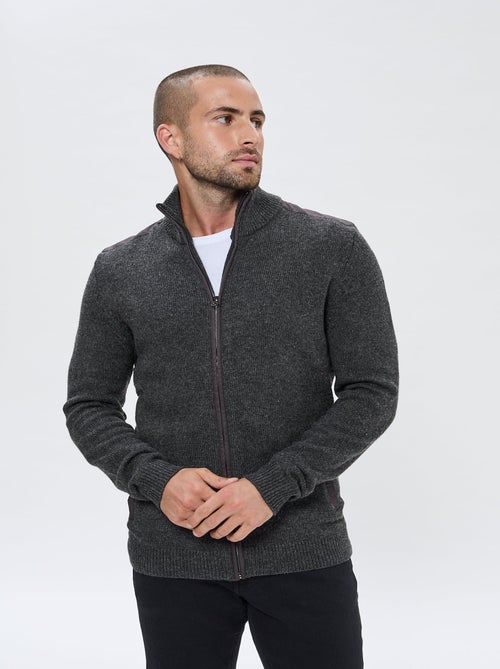 Lee Cooper - Gilet Carlos Anthracite chiné - Kiabi