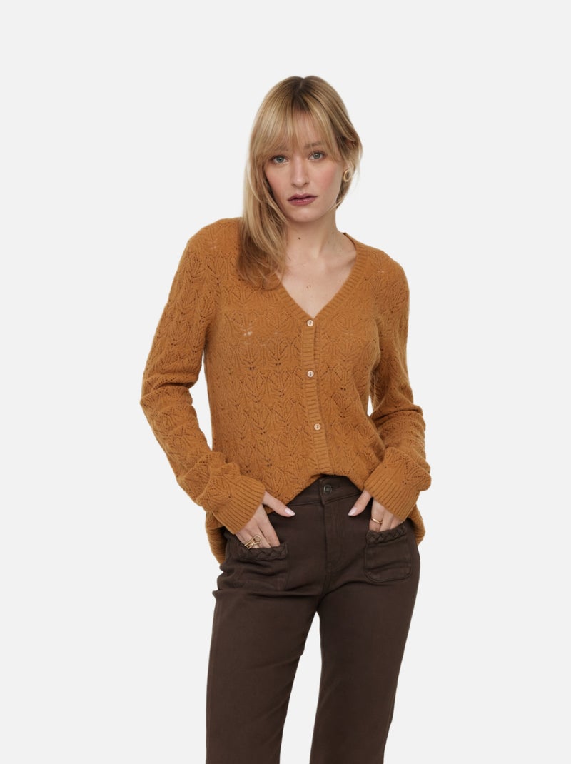 Lee Cooper - Gilet manches longues polyester regular CLIOTY Camel - Kiabi