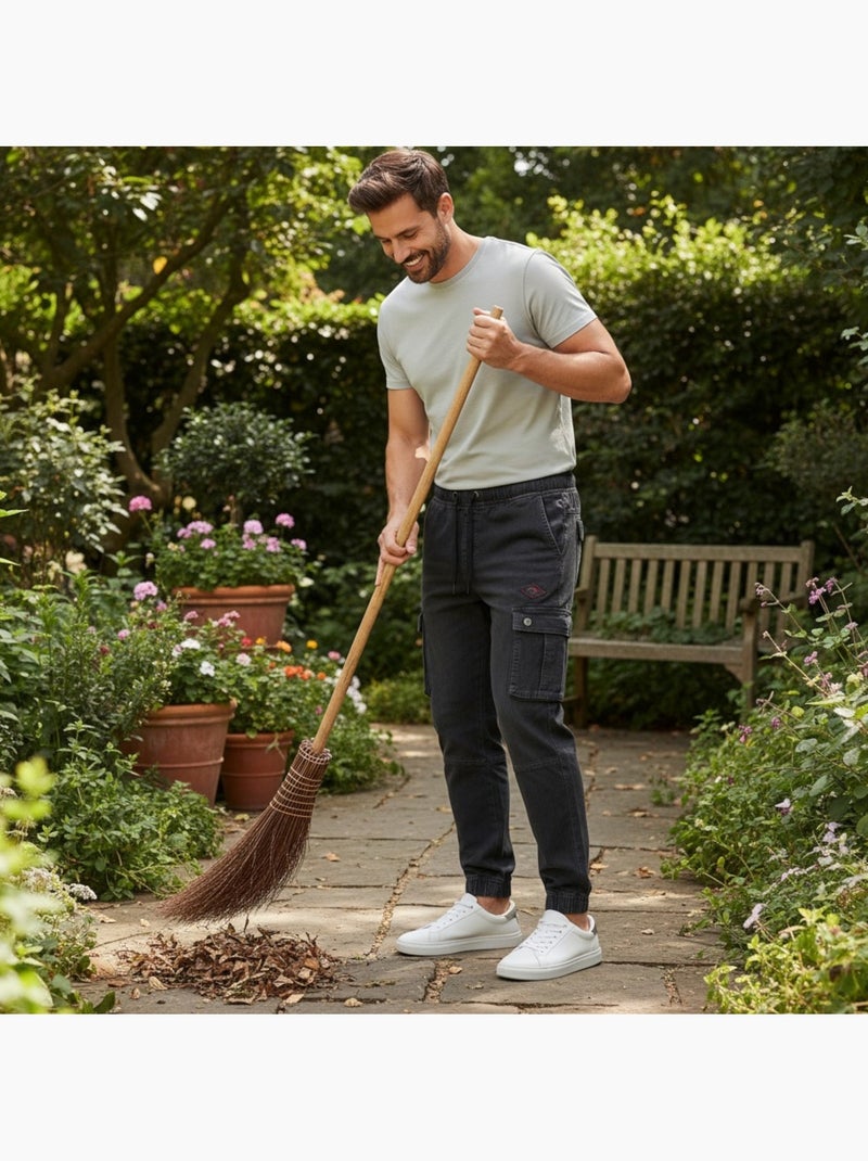 Lee cooper - jean cargo avec poches latérales, coupe droite et taille élastique à cordon Gris - Kiabi