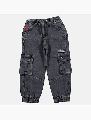 Lee cooper - jean cargo coupe ample, taille à cordon