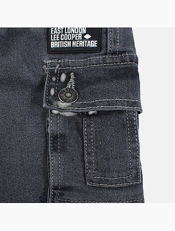 Lee cooper - jean cargo coupe ample, taille à cordon