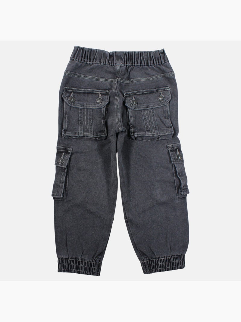 Lee cooper - jean cargo coupe ample, taille à cordon Gris - Kiabi