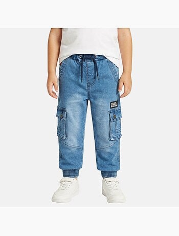 Lee cooper - jean cargo taille élastique à cordon, coupe décontractée