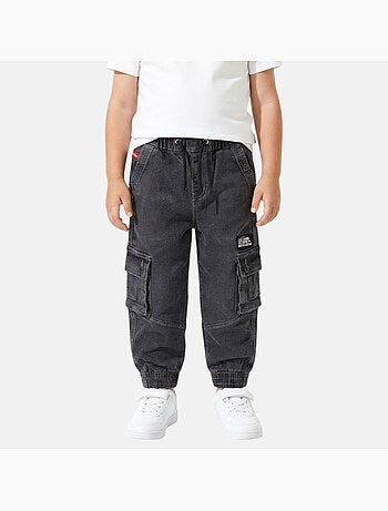 Lee cooper - jean cargo taille élastique à cordon, coupe décontractée
