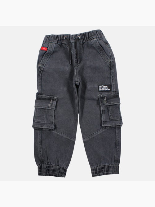 Lee cooper - jean cargo taille élastique à cordon, coupe décontractée - Kiabi Lee cooper - jean cargo taille élastique à cordon, coupe décontractée - Kiabi