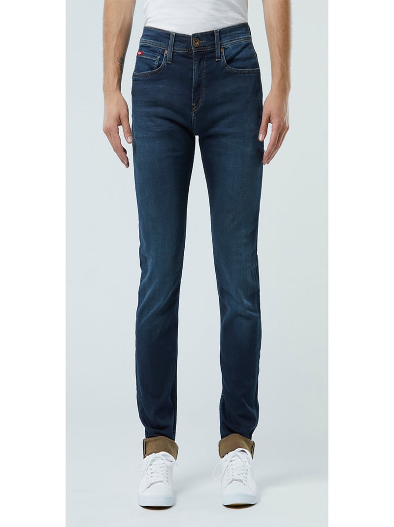 Lee Cooper - Jean coton fit straight medium LC122 Bleu foncé - Kiabi