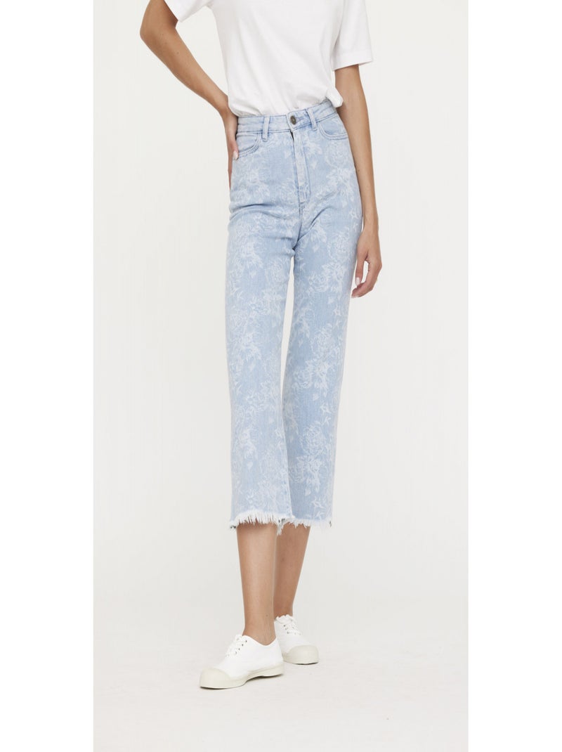 Lee Cooper - Jean coton flare cropped JOOPY Bleu - Kiabi