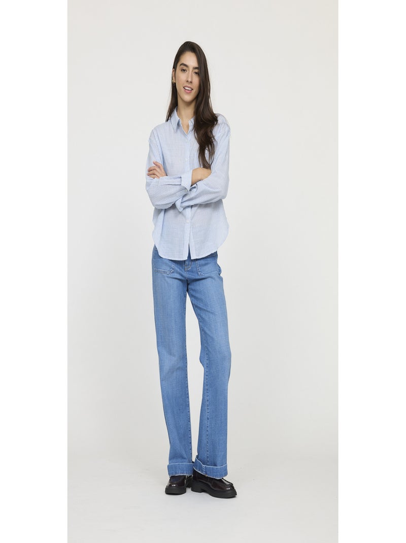 Lee Cooper - Jean coton flare JOAN Bleu clair - Kiabi