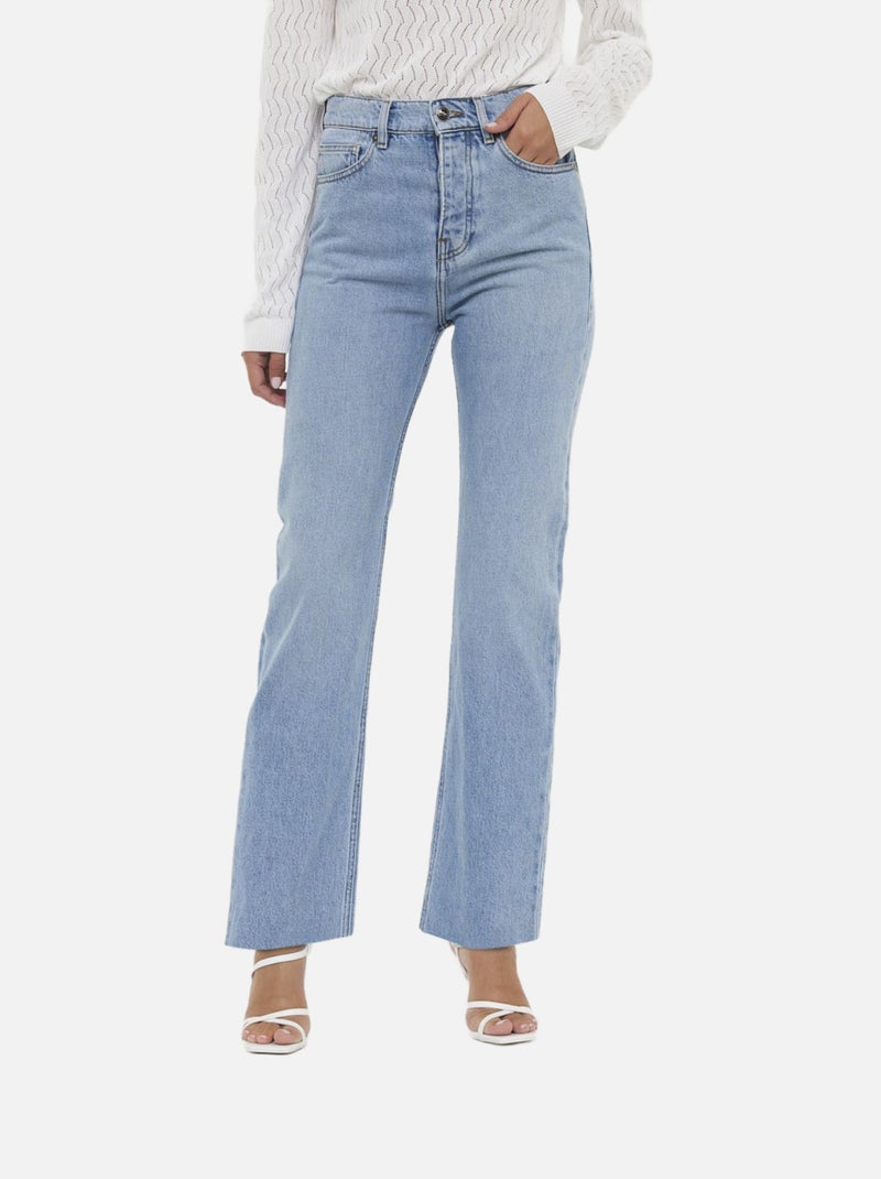 Lee Cooper - Jean coton flare LC110BT Bleu - Kiabi