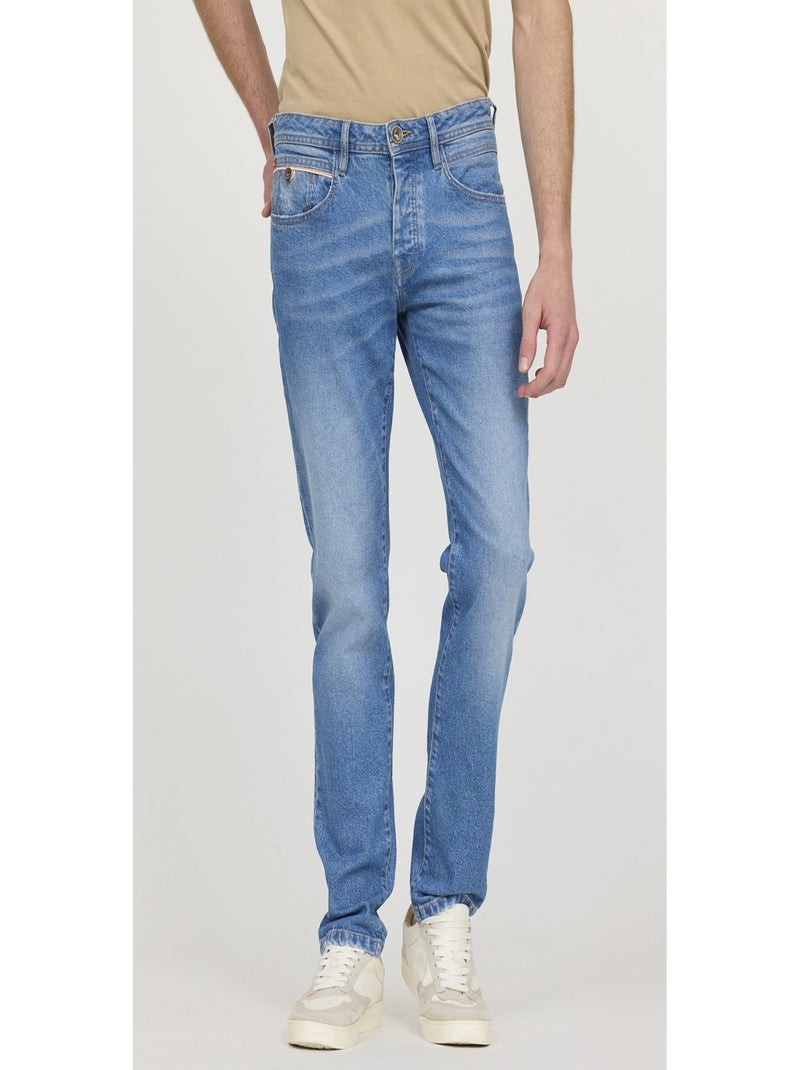 Lee Cooper - Jean coton straight LONGJOHN L34 Bleu anthracite - Kiabi
