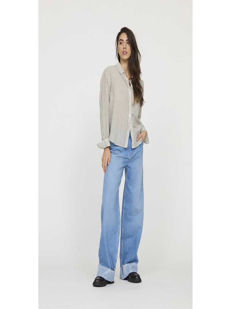 Lee Cooper - Jean coton wide leg JUDE Gris - Kiabi