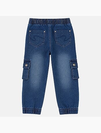 Lee cooper - jean coupe large, taille élastique à cordon et poches cargo