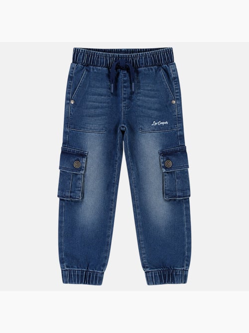 Lee cooper - jean coupe large, taille élastique à cordon et poches cargo - Kiabi Lee cooper - jean coupe large, taille élastique à cordon et poches cargo - Kiabi