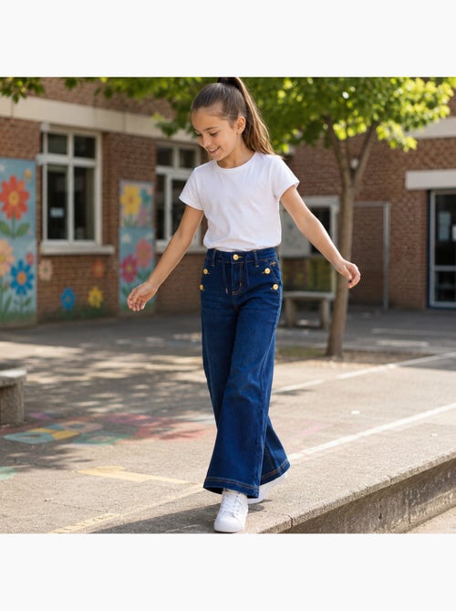 Lee cooper - jean coupe large, taille haute et fermeture boutonnée - Kiabi