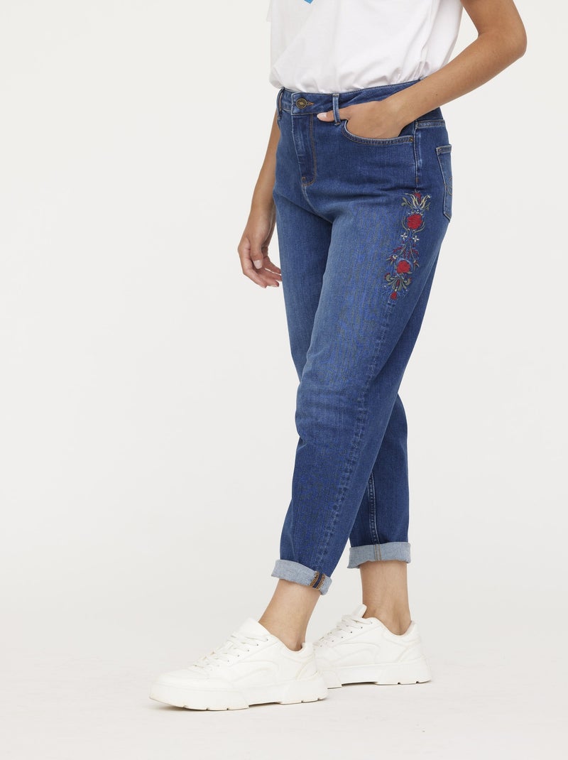 Lee Cooper - Jean JADA Dark Medium Brushed Bleu - Kiabi