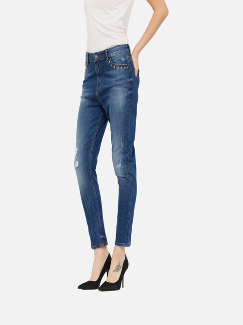 Lee Cooper - Jean JOHANA Medium Blue Destroy - Kiabi