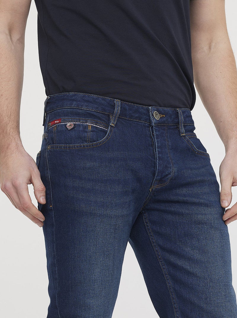 Lee Cooper - Jean LONGJOHN Deep Blue Brushed - L34 Bleu - Kiabi