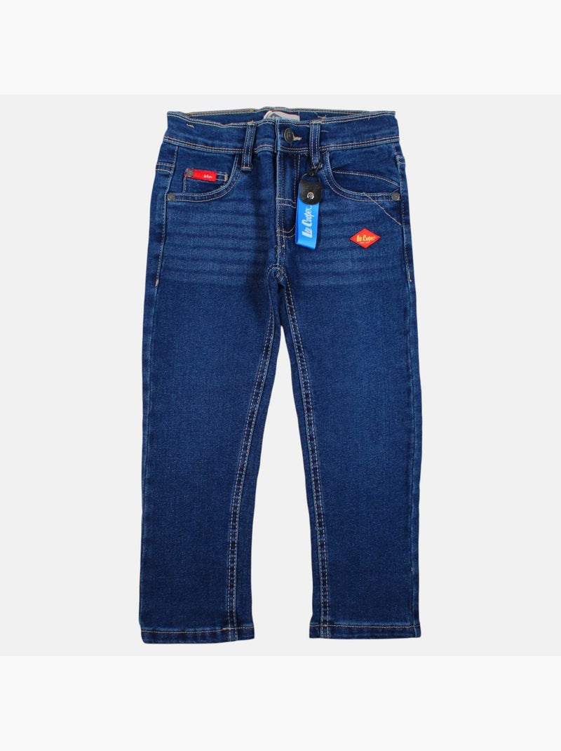 Lee cooper - jean slim 5 poches, coupe droite Bleu denim - Kiabi