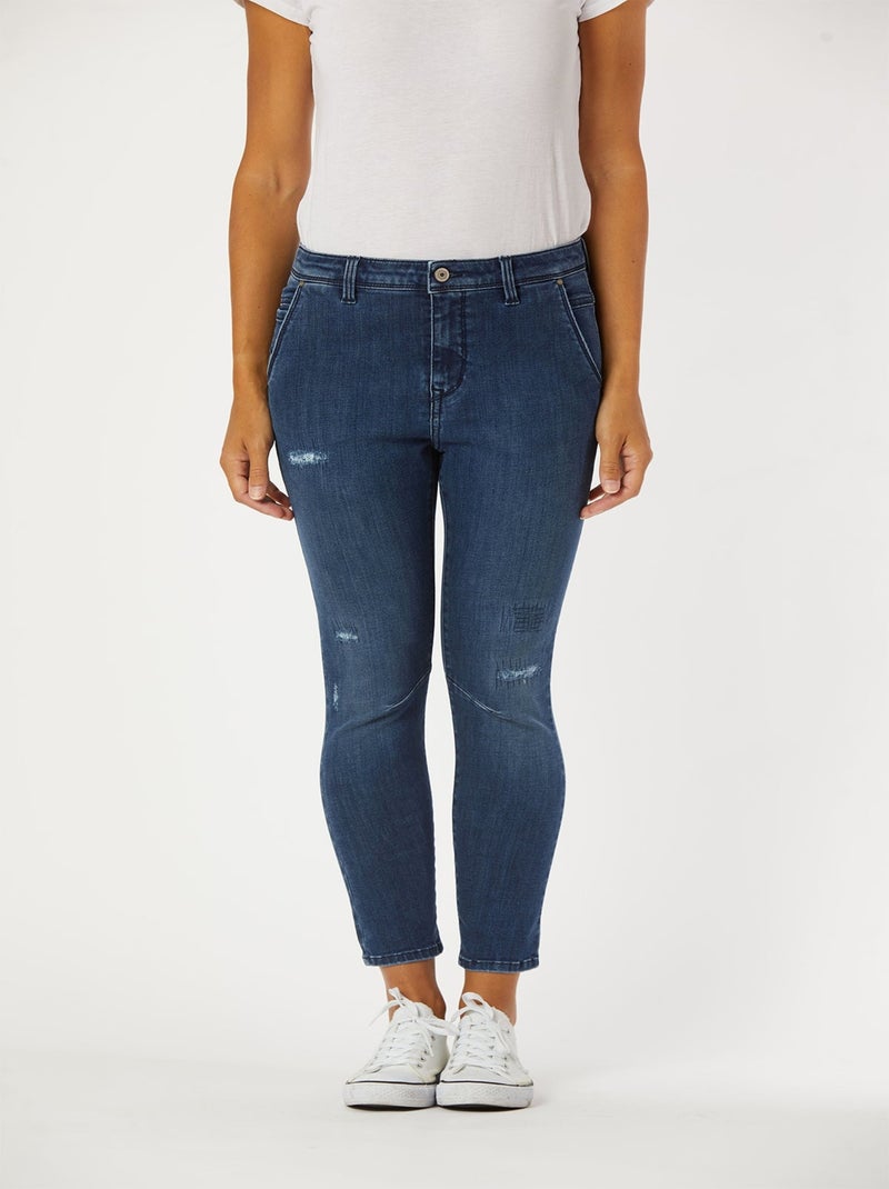 Lee Cooper - Jeans JAZY Destroy Ocean Blue Bleu - Kiabi