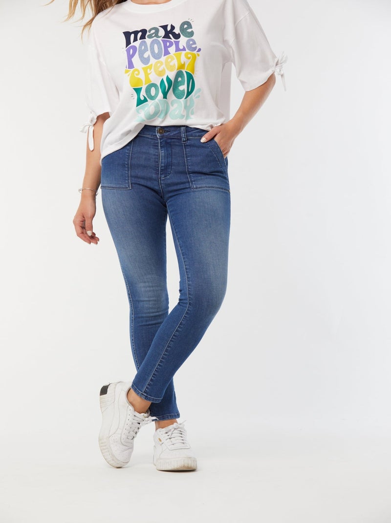 Lee Cooper - Jeans JILO MEDIUM BLUE - L32 Noir Bleu Bleu - Kiabi