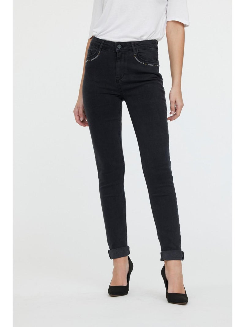 Lee Cooper - Jeans LC135 Black brushed Noir - Kiabi