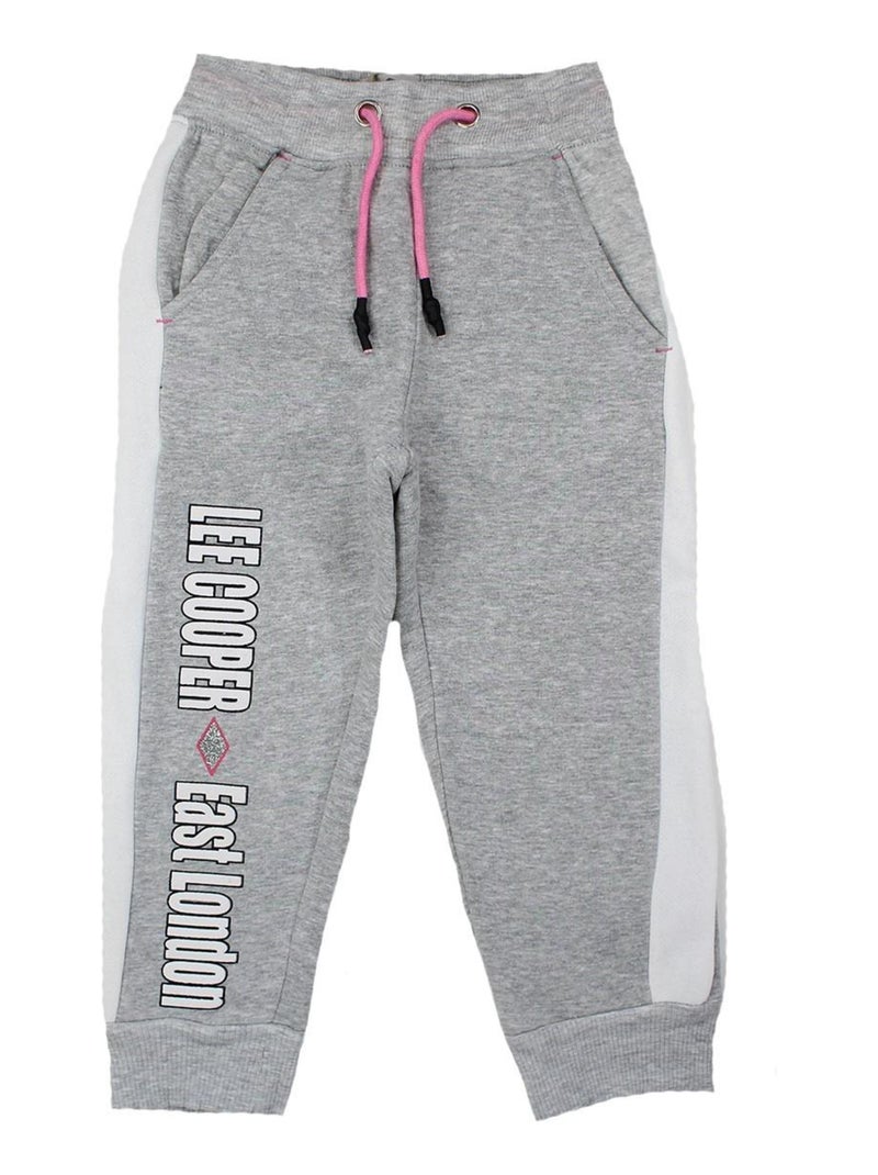 Lee Cooper - Jogging imprimé logo en coton Gris - Kiabi