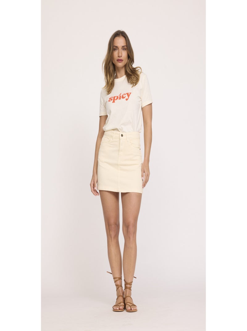 Lee Cooper - Jupe coton  POUKI Beige - Kiabi