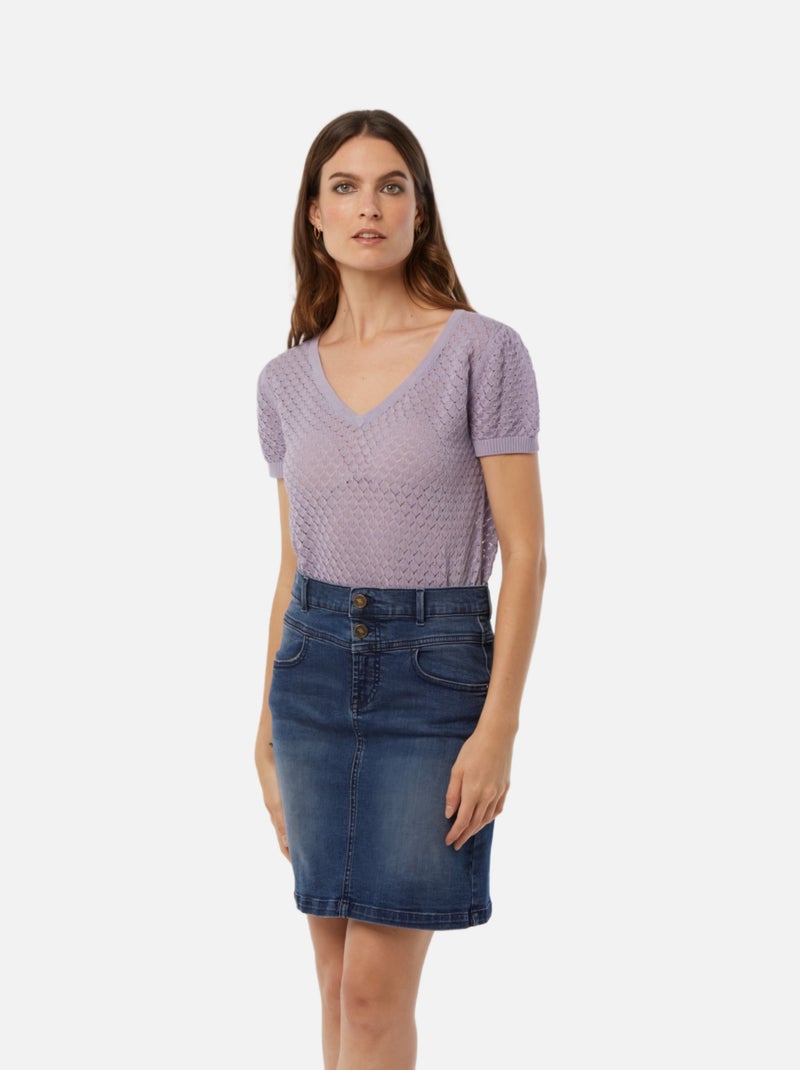 Lee Cooper - Jupe POKA Medium blue brushed Bleu - Kiabi