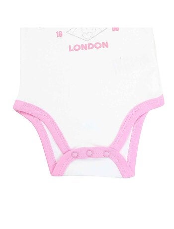 Lee Cooper - Lot de 2 bodys bébé fille avec des motifs points