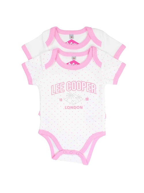 Lee Cooper - Lot de 2 bodys bébé fille avec des motifs points - Kiabi