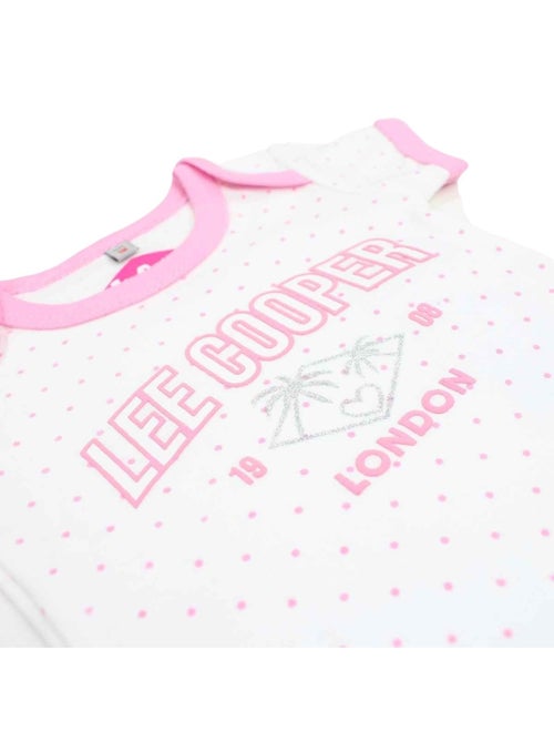 Lee Cooper - Lot de 2 bodys bébé fille avec des motifs points - Kiabi