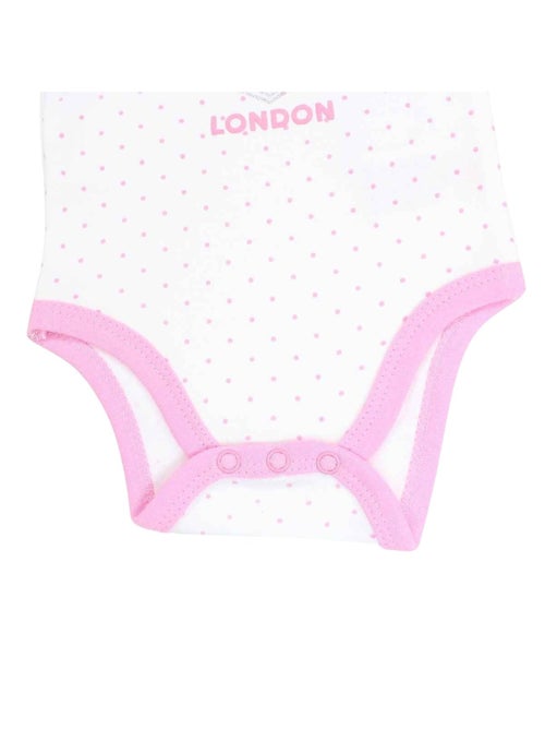 Lee Cooper - Lot de 2 bodys bébé fille avec des motifs points - Kiabi