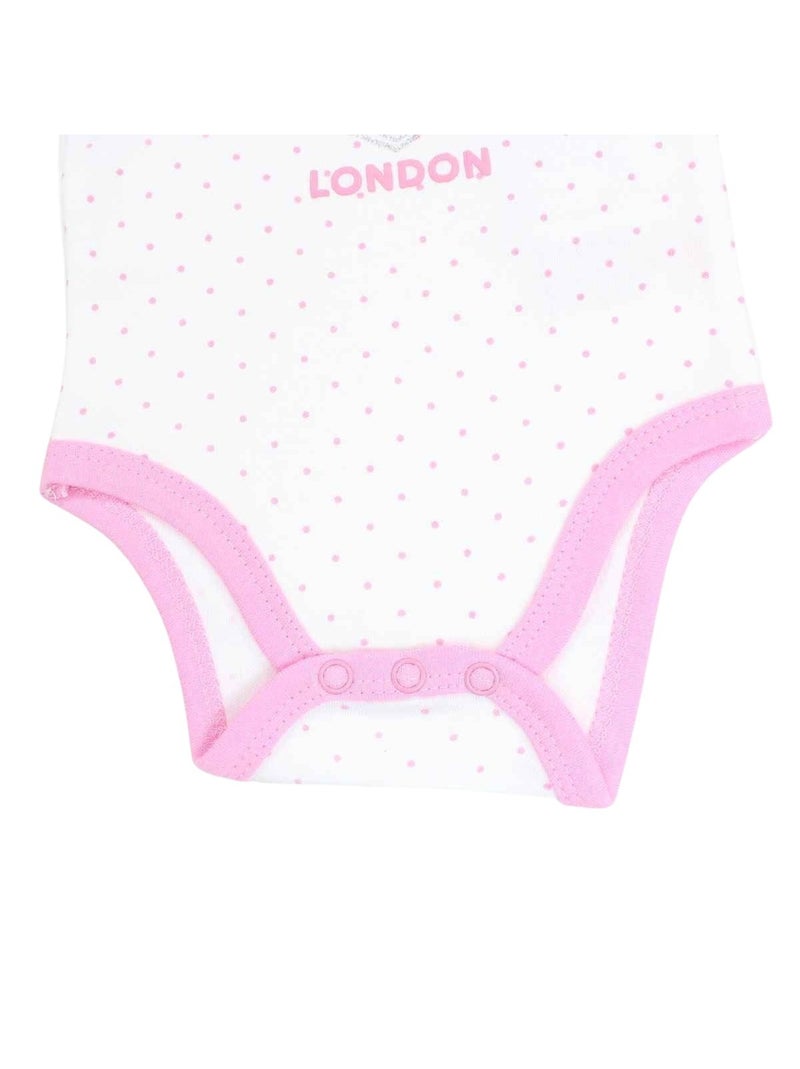 Lee Cooper - Lot de 2 bodys bébé fille avec des motifs points Blanc - Kiabi