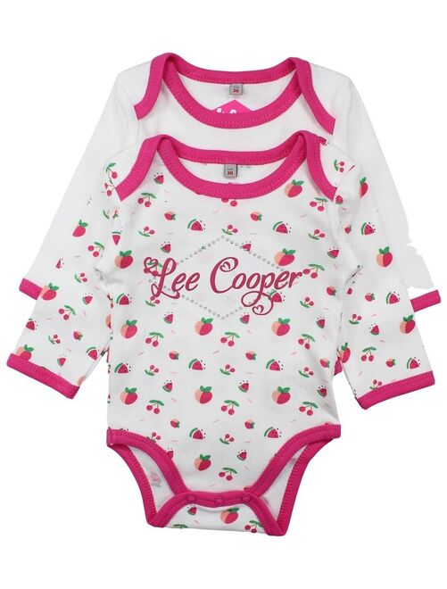 Lee Cooper - Lot de 2 bodys bébé fille en coton - Kiabi